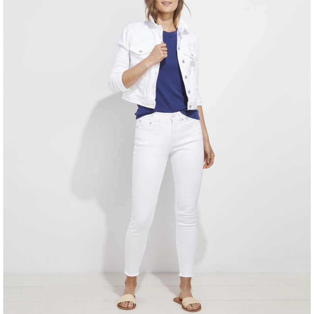 NWT Vineyard Vines White High Rise Skinny Ankle Jeans